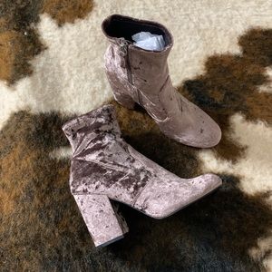 Steve Madden Purple Velvet Booties